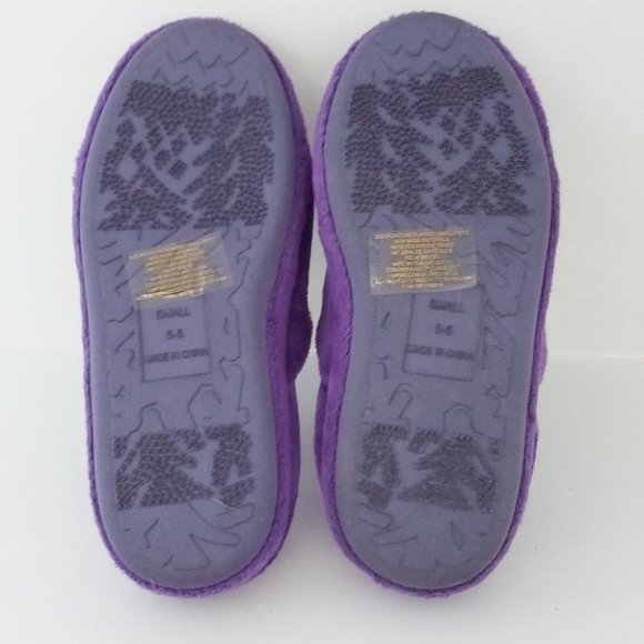 AVON | Women's Slip On Slippers Christmas String Lights Purple Small Siz… - Picture 6 of 8